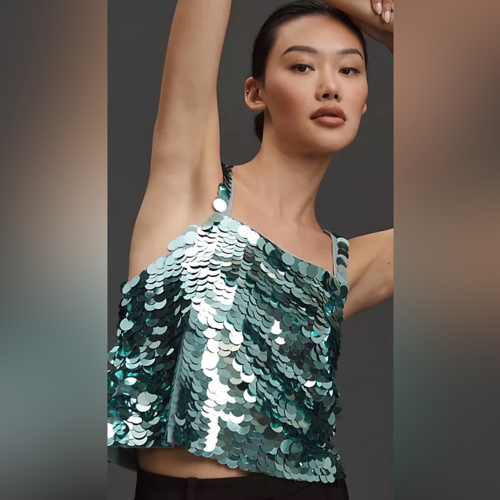 Walter Baker Teal Sequin Camisole